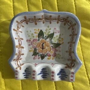 Vintage small porcelain ashtray, Portugal
